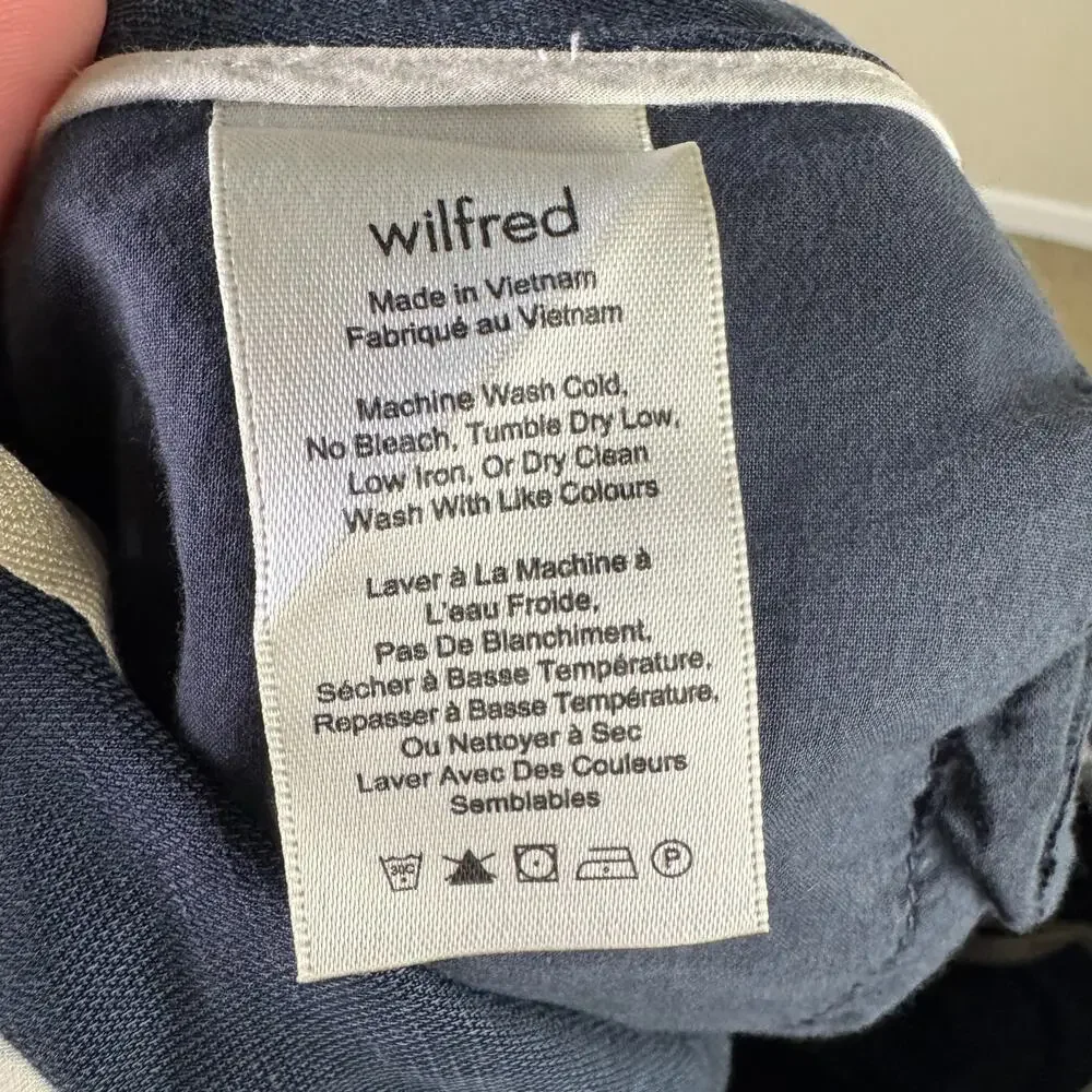 Wilfred Allant Linen Cropped Navy Pants US Women's 00